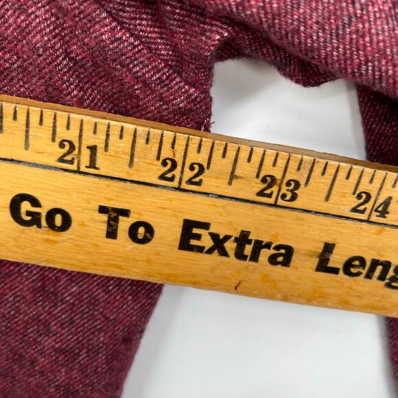 Penguin Shirt Men’s Large Flannel Maroon & Black Heather Fall Outdoor Chore - Picture 6 of 8